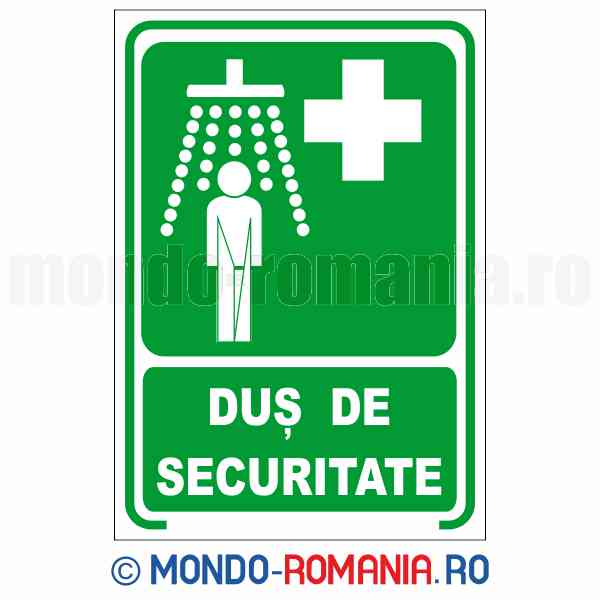 DUS DE SECURITATE - indicator de securitate de prim ajutor si salvare pentru protectia muncii